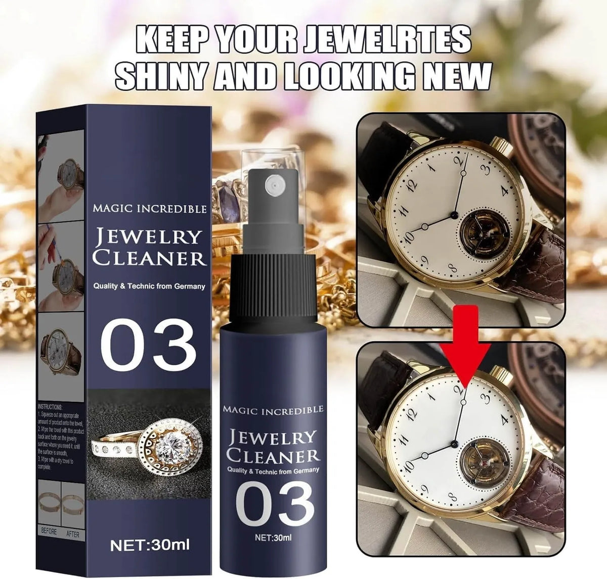 ShineGuard Cleaning Spray, watch care kit