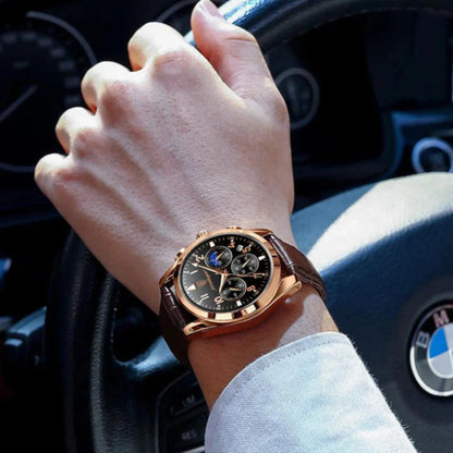Varrene® Cognac, men's quartz watch, view 2