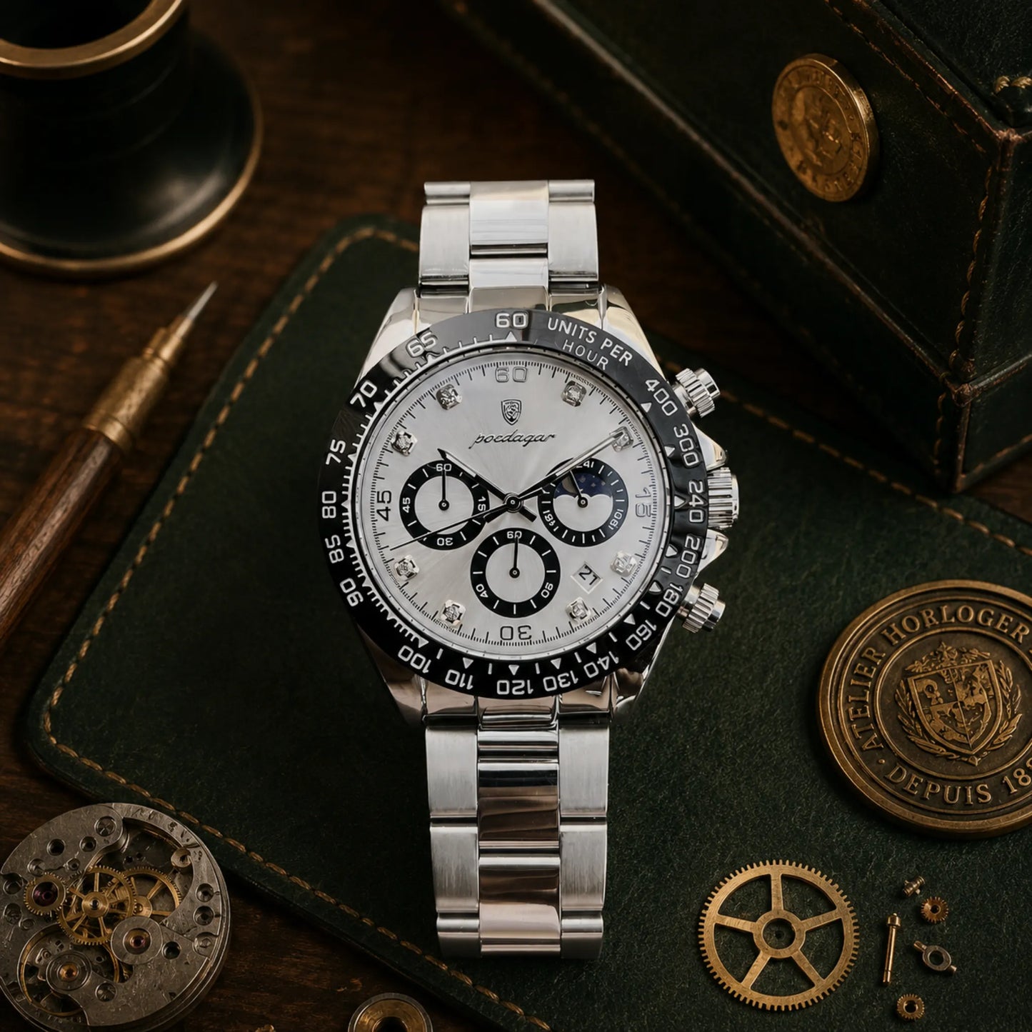 Varrene® Lunaire, men's quartz watch, view 9