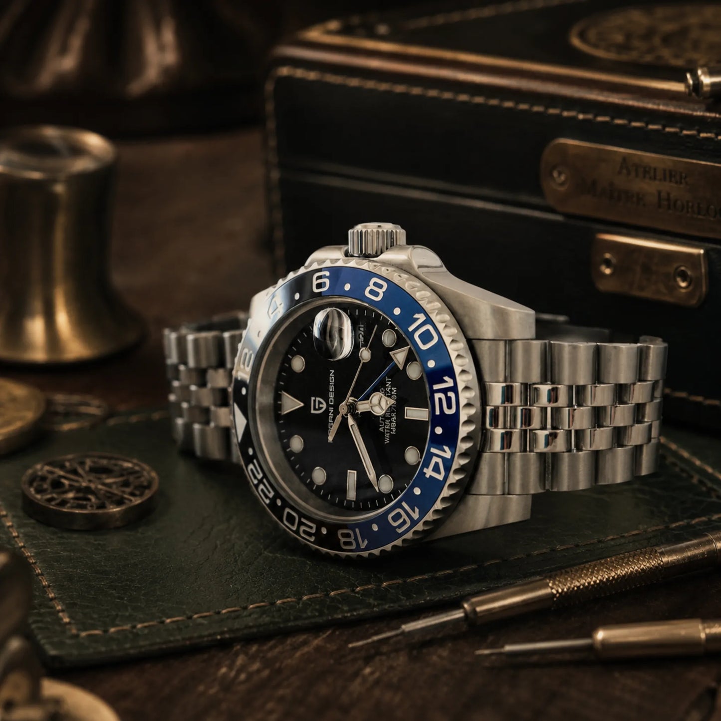 Varrene® GMT Méridien, men's automatic watch, view 7