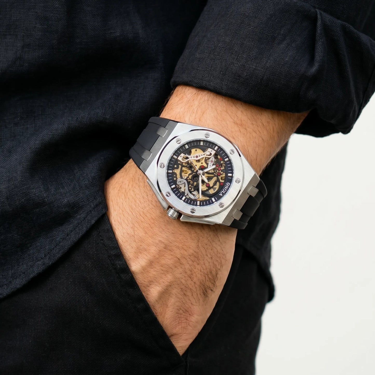 Varrene® Obsidian Crest, men's automatic watch, view 10
