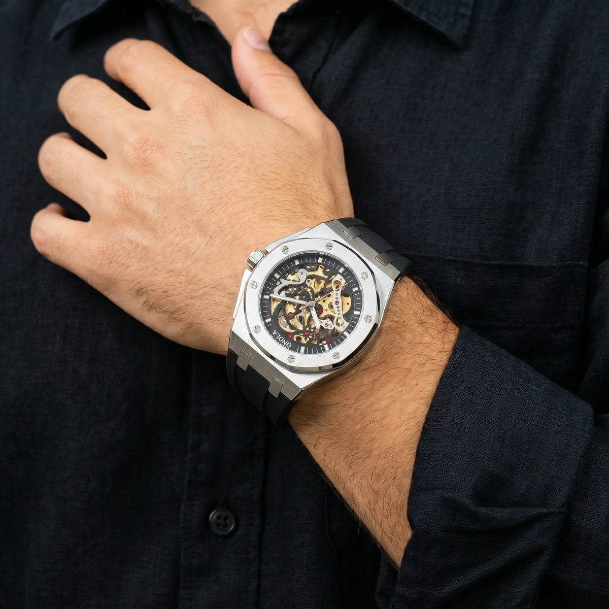 Varrene® Obsidian Crest, men's automatic watch, view 9